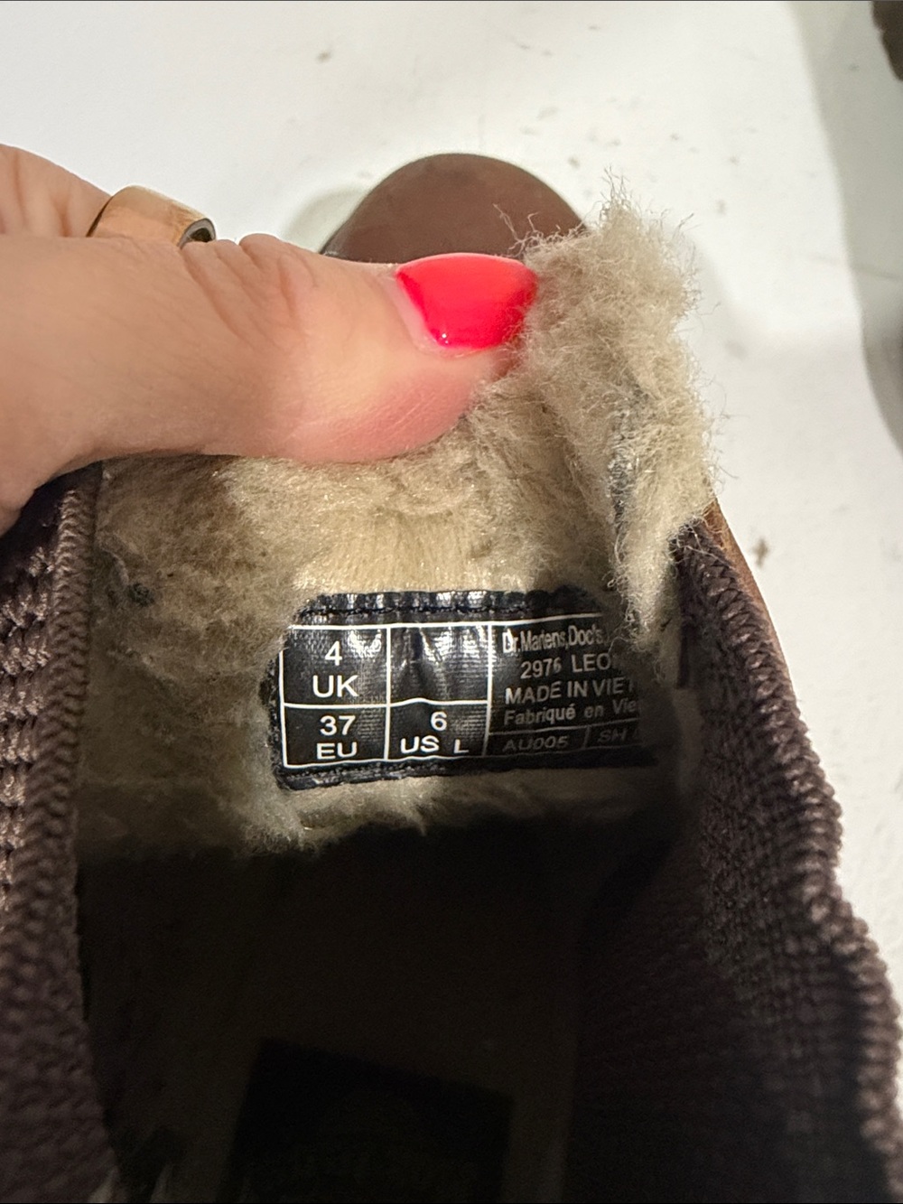Dr. Martens Brown Leather Shearling Chelsea Boots - Picture 3 of 3